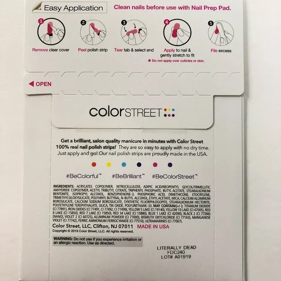 ❌SOLD❌Color Street Literally Dead Nail Strips Glow in Dark Retired Rare HTF - Picture 3 of 4